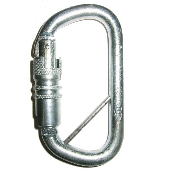 Foin D twistlock karabiner with fixed bar | Work at height & rope access equipment